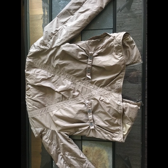 Diesel Jacket Light Nylon Tan Brown Windbreaker Sm - Picture 3 of 8